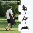 thumbnail image 4 of Hidpriva 2PC Folding Adirondack Chair, HDPE All-Weather Resistant Patio Chair, Oversized Folding Eco-Friendly Chair for Outdoor, Patio, Lawn, Garden, Backyard Deck, Fire Pit, Black, 4 of 6