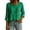 Green, variant on Yangnuo Women Cotton Linen Crew Neck Ruched Bust Roll Up Long Sleeve Relaxed Fit Casual Babydoll Blouse Top