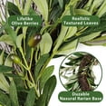thumbnail image 3 of Guvpev Artificial Garland with Greenery Leaves – Faux Olive Wreath for Front Door, Farmhouse Wall Decor, Hanging Green Wreath for Window or Wedding Decoration, 3 of 14