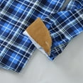 thumbnail image 4 of XMMSWDLA Blousse for Men Plaid Padded Shirts Casual Long Sleeve Button Down Lapel Jackets Slim Fit Winter Warm Tops Blouse, 4 of 4