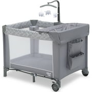 Angle View: Little Folks by Delta Children LX Deluxe Play Yard with Removable Bassinet and Changing Table by Delta Children, Square Root