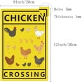 thumbnail image 2 of 1pc Chick Tin Sign Vintage Metal Sign Poster Retro Painting Plaque Iron Sign Wall Decor Art Mural Hanging Decorative Sign for Bathroom Kitchen Toilet Home Cafe 12 x 8Inch-Chicken Crossing, 2 of 7