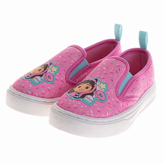 Gabby’s Dollhouse Girls Slip On Canvas Sneakers (Toddler Little Kid), PINK, Size: 6