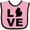 Pink and Black, variant on Inktastic Love Michigan Boys or Girls Baby Bib