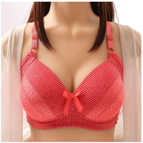 Jacenvly Bras for Women Wireless Solid Push-Up Bra Women Bralettes Breathable Soft Comfortable Ladies Traceless No Steel Ring Vest Gathering Woman Underwear