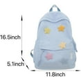 thumbnail image 2 of SQDWYGUO Y2K Aesthetic Backpack Preppy Backpack Cute Trendy Star Backpack Laptop Backpack Back to College Supplies,Grey, 2 of 7