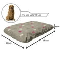 thumbnail image 2 of Ethnic Pet Bed, Pattern of Hamsa Kabbalah Traditional Symbolic Elements, Chew Resistant Pad for Dogs and Cats Cushion with Removable Cover, 24" x 39", Dark Tan Champagne, by Ambesonne, 2 of 4