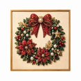 thumbnail image 3 of Under 5$ Christmas Pearl Art Kits for Adults,3D Vintage Santa Diamond Art With Frame,Christmas Fall DIY Seasonal Party Gift (Christmas Wreath), 3 of 6