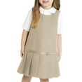 thumbnail image 3 of Real School Toddler Girls School Uniform Drop Waist Jumper Dress with Ribbon, 3 of 4