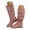 1-Pink, variant on Women's Knee High Boots Winter Pull on Fall Tall Slouch Boot Chunky Low Flat Heel Ladies Dress Long Booties