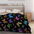 thumbnail image 5 of Ultra Soft Butterfly Blanket Cozy Warm Flannel Throw Blankets for Bedroom Living Couch Sofa Kids Adults 60"x50", 5 of 6