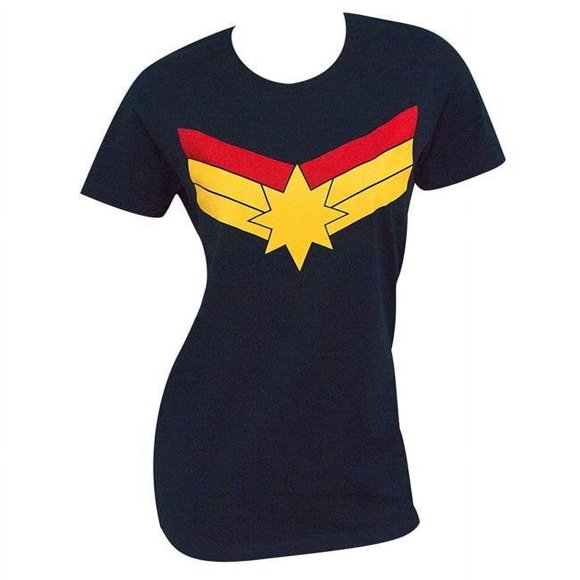 Captain Marvel 110264L Captain Marvel Symbol Women Standard T-Shirt - Standard Large