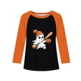 thumbnail image 5 of Grblisyd Halloween Sweatshirt Girls Boys Fancy Ghost Printed Pullover Raglan Long Sleeve Crewneck Tops 9-10 Years, 5 of 6