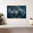 thumbnail image 2 of Elephant Stock Mesmeric Mandala Wall Art - Horizontal Canvas Wall Art - Living Room Wall Decor - Decor Elements Canvas - Gray And Blue Decor - 12" x 8", 2 of 8