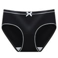 thumbnail image 4 of GHSOHS Womens Underwear Panty Panties Underwear for Women Plus Size Threaded Mid Waist Cute Plus Size Soaking Wet Air Not Tight Panties Cotton Crotch Seamless Underwear Black Briefs Plus Size Pa,XL, 4 of 4