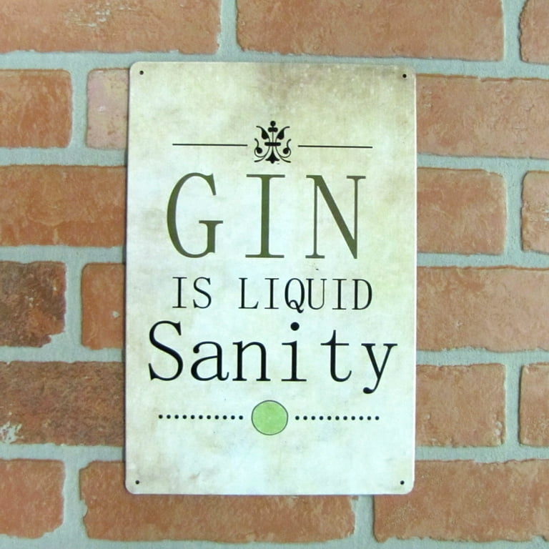 Funny Metal Gin Liquid Sanity Novelty Sign Garage Man Cave Bar Pub Wall Decor Funny Metal Gin Liquid Sanity Novelty Sign Garage Man Cave Bar Pub Wall Decor