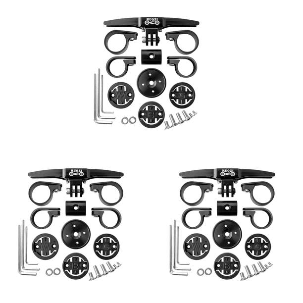 Soporte para cronómetro de manillar de bicicleta TT, soporte para cámara de 22,2/25,4 mm para ciclismo (negro)