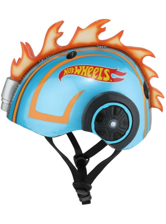 Hot Wheels 3D Kids Light-Up LED Bike Helmet, Mohawk Helmet for Ages 5 to 8