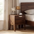 thumbnail image 4 of Gymax Nightstand w/ Storage Mid Century Modern Bedside Table w/ Drawer Walnut, 4 of 8