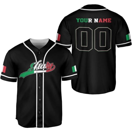 Personalized Italia Jersey, Italian Soccer Shirt Baseball Italia Pride Flag Jersey Men Women Flag Italy Shirts (S)