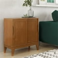 thumbnail image 2 of Pemberly Row Armoire Basse de Rangement en Bois Massif de Style Mi-Siècle, Brun Teck, 2 of 7