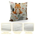 thumbnail image 4 of COMIO  Woodland Animal Throw Pillow Case Cute Squirrel Raccoon Beaver Fox Rabbit Skunk Bear Wolf Cartoon Pillow Cushion Cover Home Sofa Decorative, 4 of 5