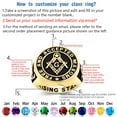 thumbnail image 3 of Customizable Class Rings Fully Personalized Class Rings for Men Class Rings 925 Sterling Silver Rings Men's Class Rings Class Rings for Men High School Size 5-15 Men's School Ring, 3 of 10
