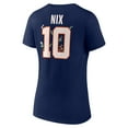 thumbnail image 3 of Women's Bo Nix Navy Denver Broncos Floral Name & Number V-Neck T-Shirt, 3 of 3