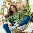 thumbnail image 4 of Chair Cushion 20inch Egg Chair Cushion Patio Chair Mat Water Resistant Comfortable Hanging Chair Cushion for Outdoor Light Gray, 4 of 9