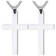 thumbnail image 1 of Medalla Cruzada CrossSmoo03 2Pzas Plata Collar Cruz Lisa Dije 2.8x4.9cm Metal., 1 of 3