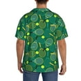 thumbnail image 3 of Bingfone Tennis Rackets and Balls for Men's Cuban Collar Short Sleeve Shirt with Pocket Button Down Cardigan Summer Shirt-XX-Large, 3 of 5