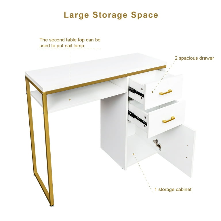 Ktaxon Manicure Table Modern Salon Makeup Nail Desk for Nail Ktaxon Manicure Table Modern Salon Makeup Nail Desk for Nail