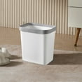 thumbnail image 5 of AuroraX Stylish Bathroom Trash Can White 2 Gallon Small Removable Liner Ring Wastebaskets Minimalist Plastic Trash Bin for Kitchen Toilet, 5 of 6