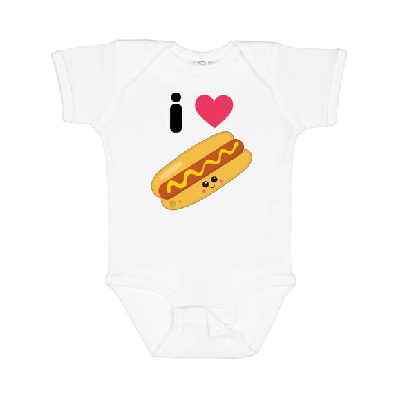 Inktastic I Love Hot Dogs Boys or Girls Baby Bodysuit