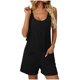 thumbnail image 1 of Camisetas Cortas para las Mujeres sin Mangas Cuello Redondo Sólido con Bolsillos, Casual una Pieza Romper Poliéster, 1 of 9