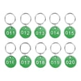 thumbnail image 3 of 10PCS Number Tags 11-20, Number Key Tags Aluminum Numbered Tags Metal Key Tags Keychain with Key Rings for Organizer Field Sales Hangers Clothes Labels ID Tag, Green, 3 of 6