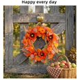 thumbnail image 6 of Hanging Floral Rings,Twig Fall Wreath,Four Style Sunflower Pumpkin Star Artificial Ornament for Porch Mantel Front Door Seasonal Layout, 6 of 9