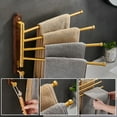 thumbnail image 6 of Bathroom Towel Bar Rotating Towel Rack Shelf Kitchen Wall Mounted Towel Holder Clothes Hanging Storage Organizer, 6 of 13