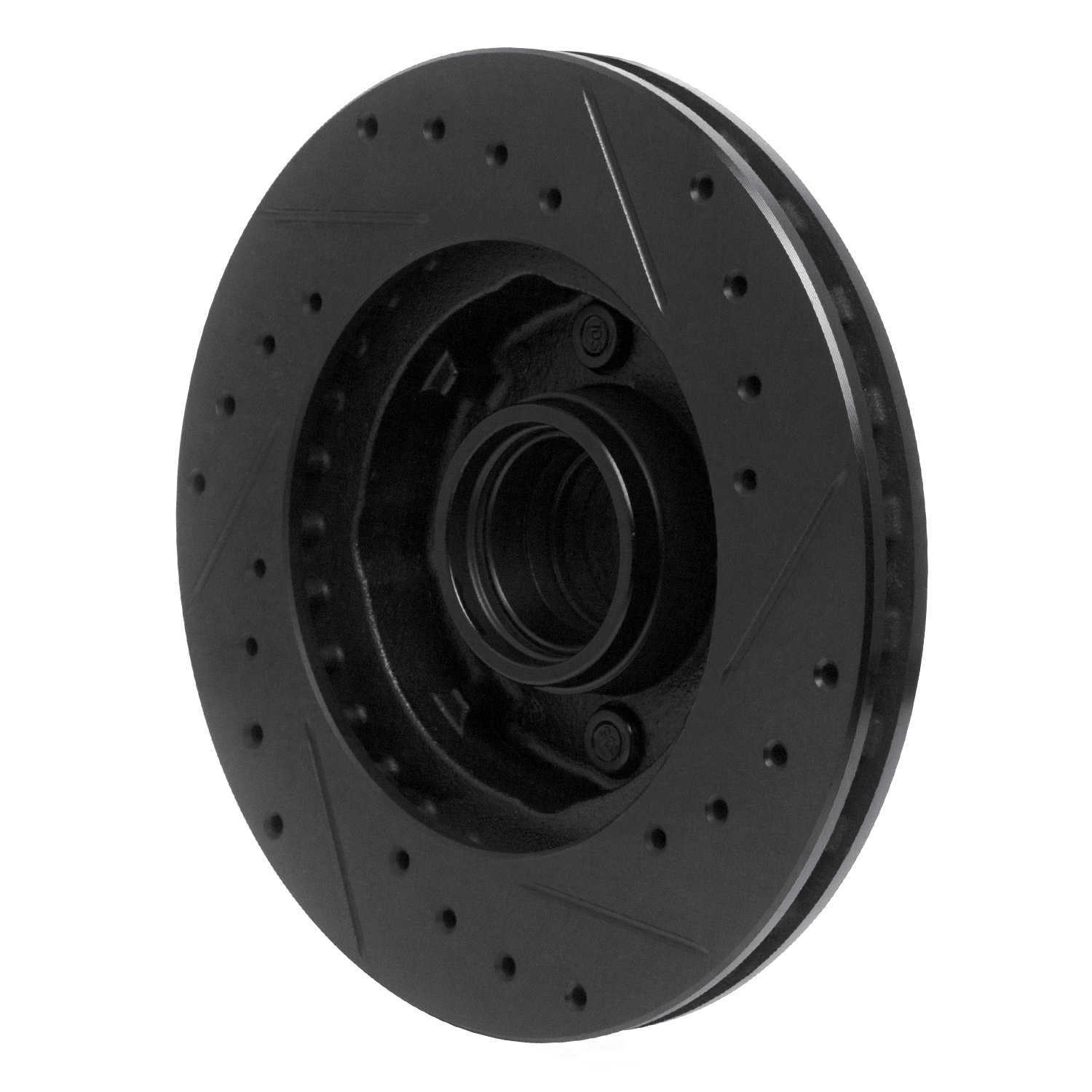 Dynamic Friction Company 633-54015L DFC Brake Rotor - Drilled And Slotted - Black