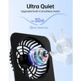 thumbnail image 2 of Ventilador de escritorio TriPole, pequeño ventilador portátil, ventilador de batería recargable de 2000 mAh, mini ventilador de viaje ultra silencioso de 4,5 pulgadas con inclinación de 180°, plegable, 2 of 5