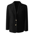 thumbnail image 5 of Gyexs Womens Business Casual Blazers Long Sleeve Notch Lapel Trendy Work Blazer Jackets Spring Fall Outerwear Coat, Black, Size S, 5 of 6