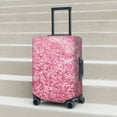 thumbnail image 6 of Hirioo Pink Glitter for Elasticity Suitcase Cover (No luggage Included) Durable Luggage Protector Fits 18-32 Inch Luggage-Large, 6 of 7