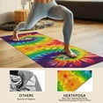 thumbnail image 4 of Colorful Tie Dye Pattern Hot Yoga Mat Towel Non Slip for Hot Yoga - Quick-Drying Yoga Mat Cover with 4 Corner Pockets with Travel Bag - Hot Yoga Towel Non Slip 74"x26", 4 of 6