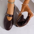 thumbnail image 6 of Miluxas Mary Jane Shoes Women Ballet Flats Round Toe Flat Womens Dressy Shoes Red 9(42), 6 of 7