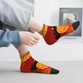 thumbnail image 5 of Goofa Halloween Pumpkin Pattern Non Slip Socks with Grips for Elderly, Crew Socks Yoga Hospital Socks Cushioned Sole Gripper Socks for Men Women, 5 of 5