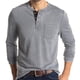 thumbnail image 1 of Blusas y camisas de manga larga con cuello redondo para hombre, blusa básica lisa de color puro y musculosa de manga larga, blusas y camisas de manga larga con cuello redondo para hombre., 1 of 5
