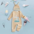 thumbnail image 2 of HCNTES Baby Boy Easter Outfits Complete My 1st Easter Bodysuit, Suspender Pants and Hat 3-Piece Set Baby Boy Easter Clothes, 2 of 6