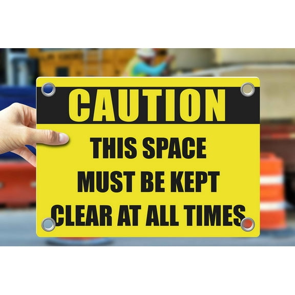 THIS SPACE MUST BE KEPT CLEAR AT ALL TIMES | Warning Notice Caution Danger 3mm PVC Sign