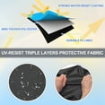 thumbnail image 4 of Funda de almacenamiento para bimini de barco con orificio de luz de lona de poliéster 600D 97"-103" W para 3 arcos 4 arcos negra de 91"-96" W, 4 of 7