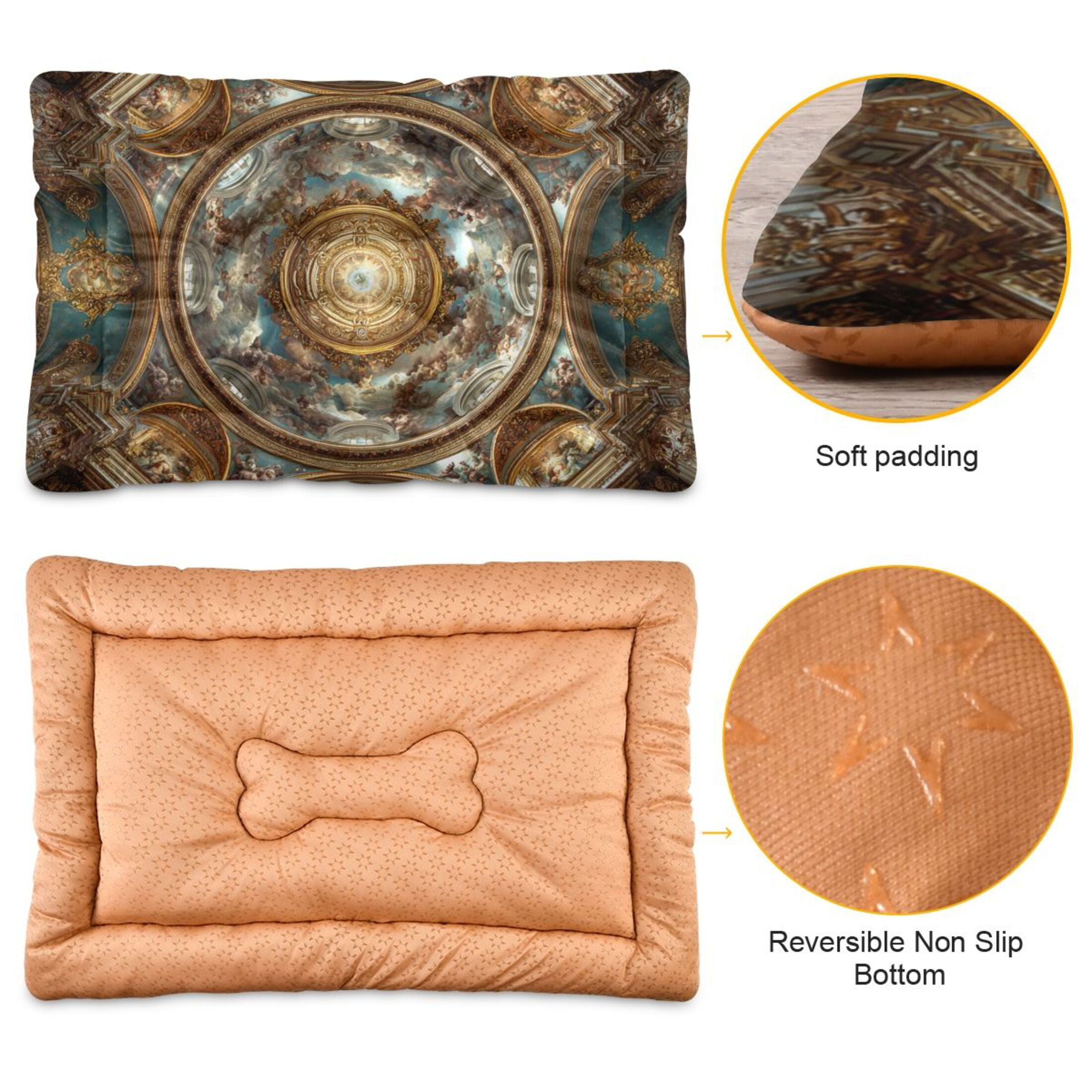 Cozy Mat Pet Bed Indoor Outdoor Warm Soft For Cat Dog Puppy(S/M) Angels and Clouds